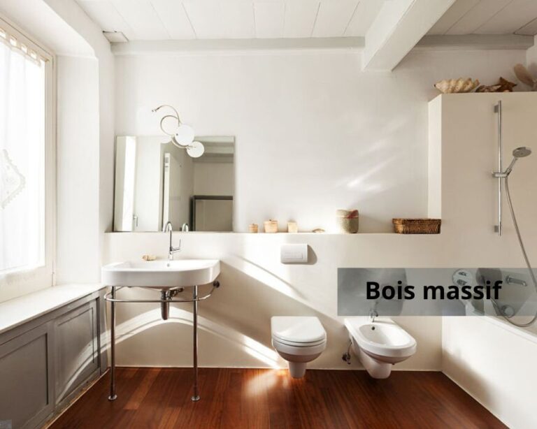 salle de bain bois massif